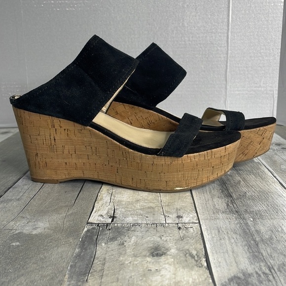 MARC Fisher‎ women’s black suede platform wedges. Size 10M. Good condition. - Picture 1 of 8